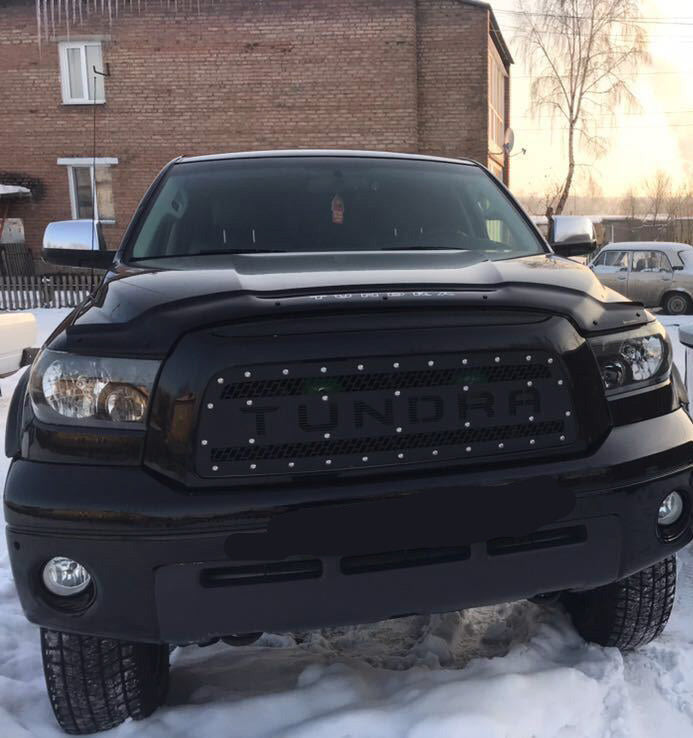 Grill For Toyota Tundra 2007-2010 Black TUNDRA Logo